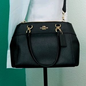 COACH Black Leather Mini Brooke Carryall